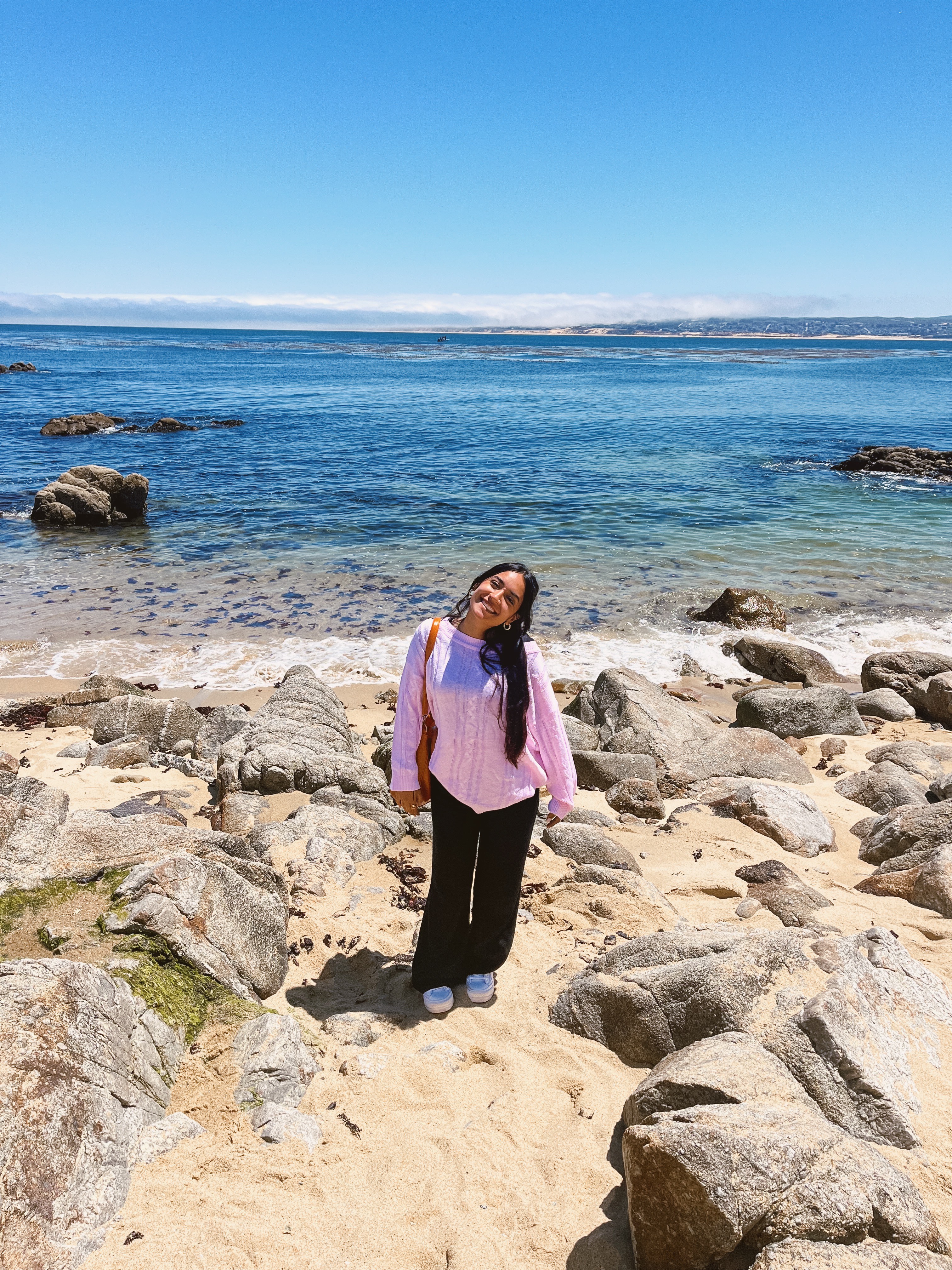 Traveling to the beach.