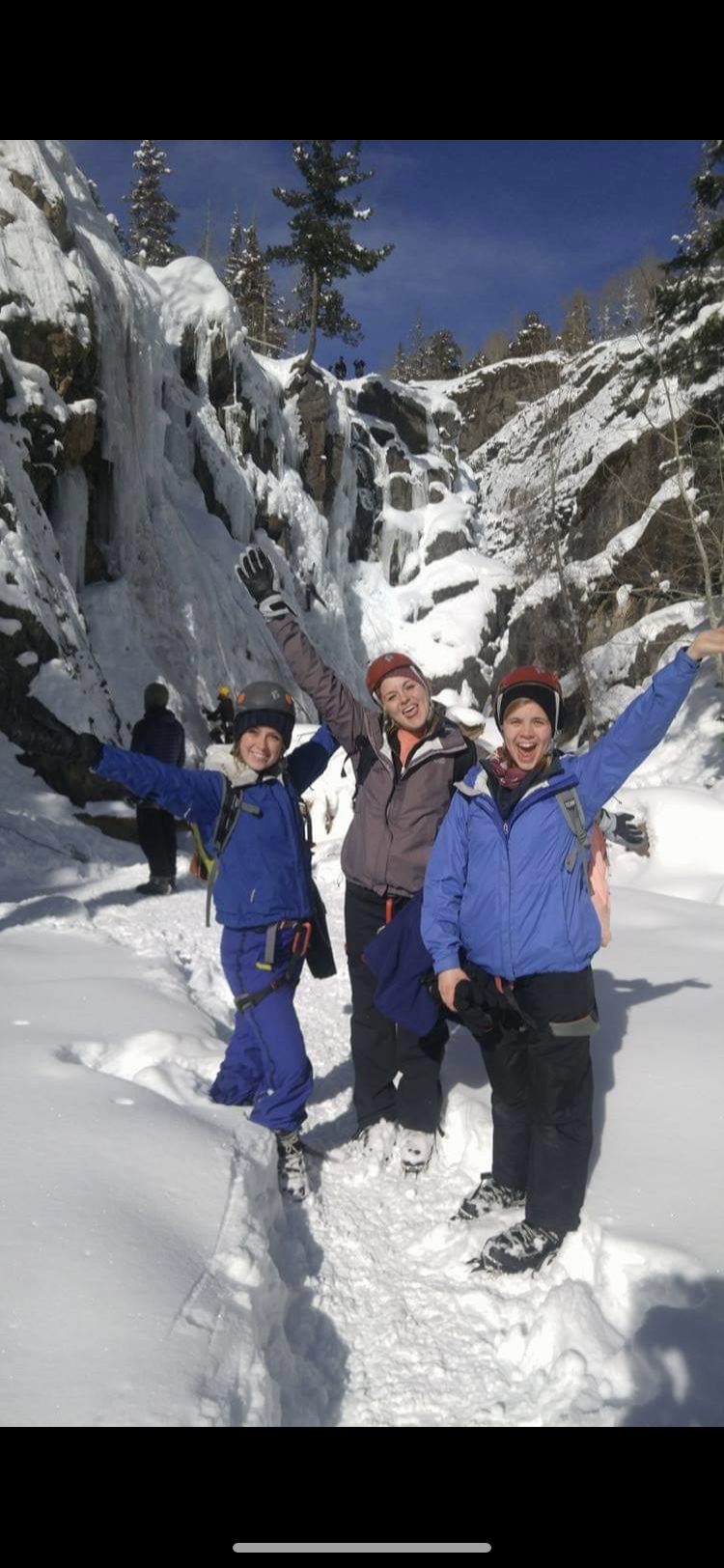 Ice climbing with the CMU Outdoor Program
