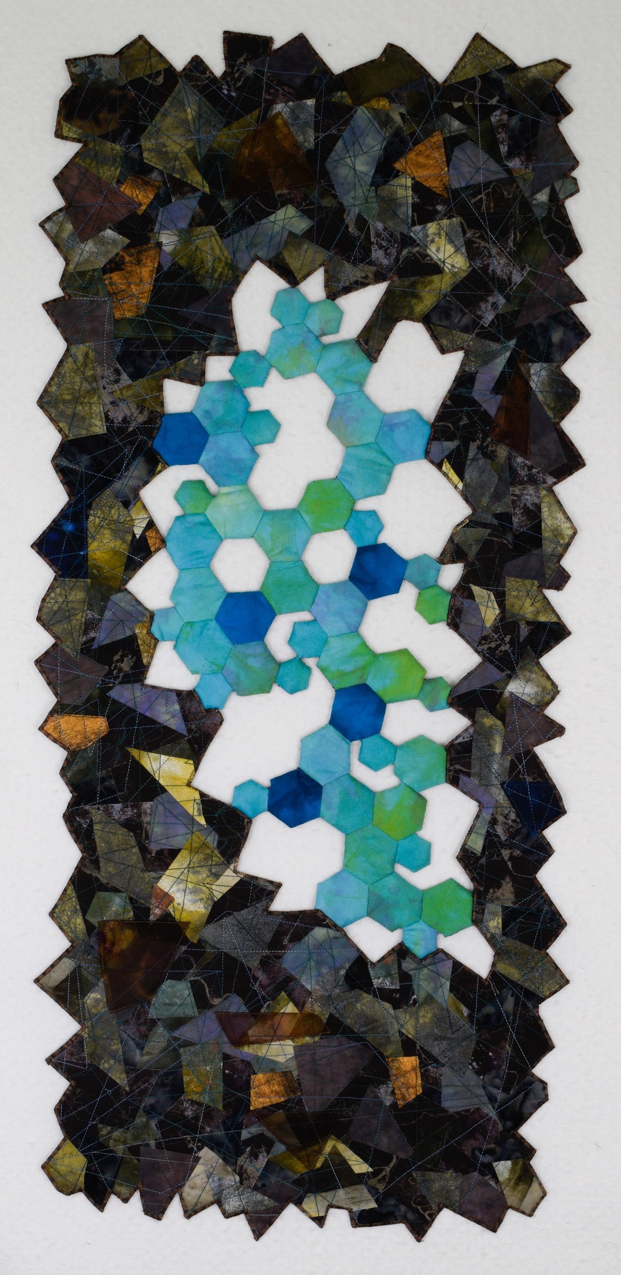 Handmade hanging fiber artwork