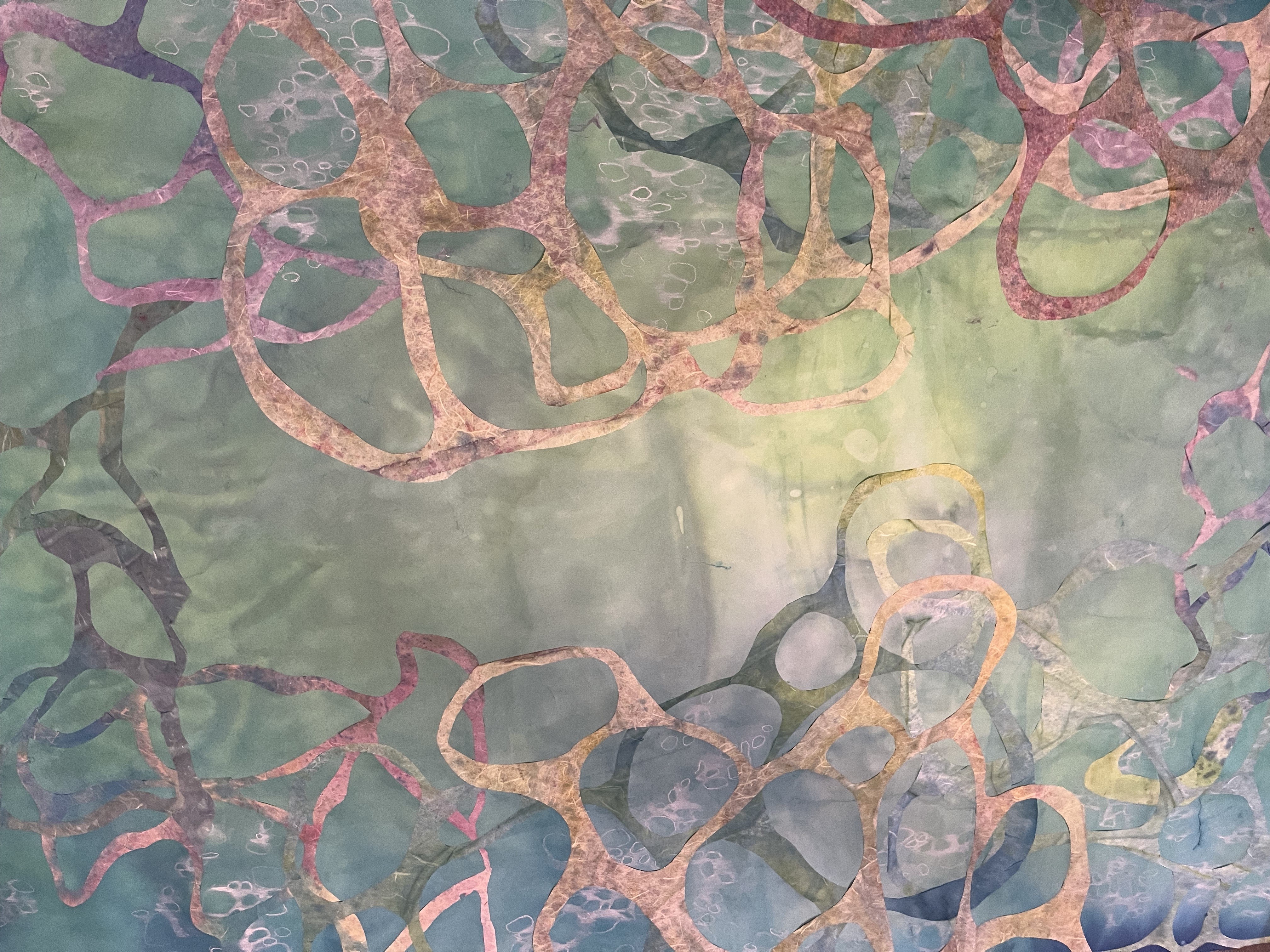close up of print installation