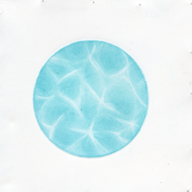 circle print of watery reflection