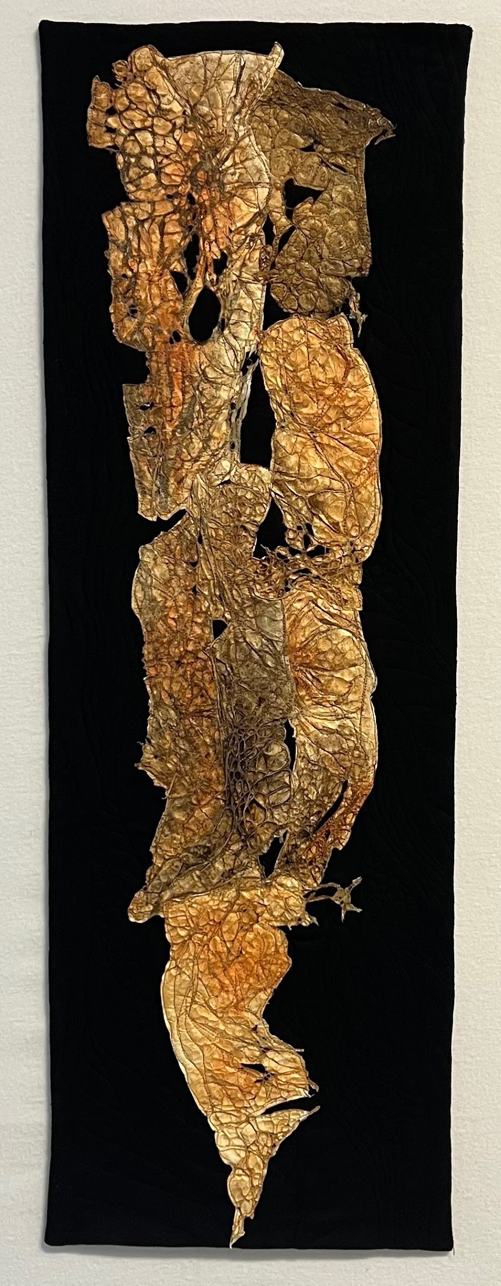 Handmade hanging fiber artwork