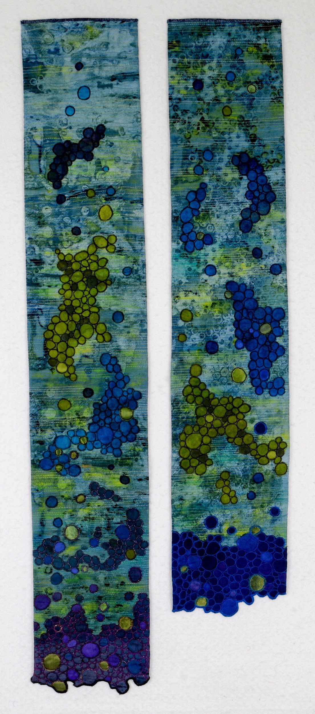 Handmade hanging fiber artwork