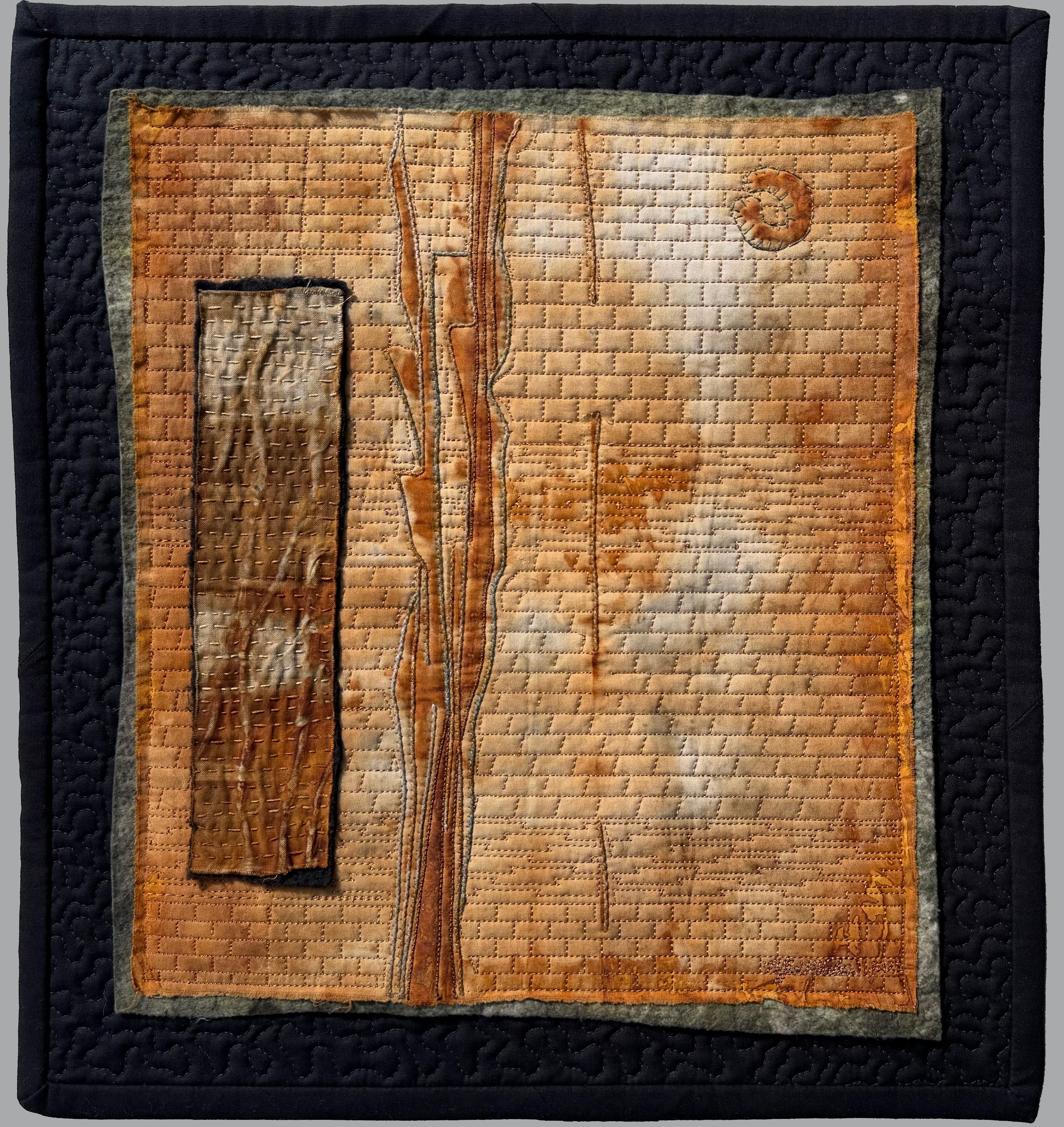 Handmade hanging fiber artwork