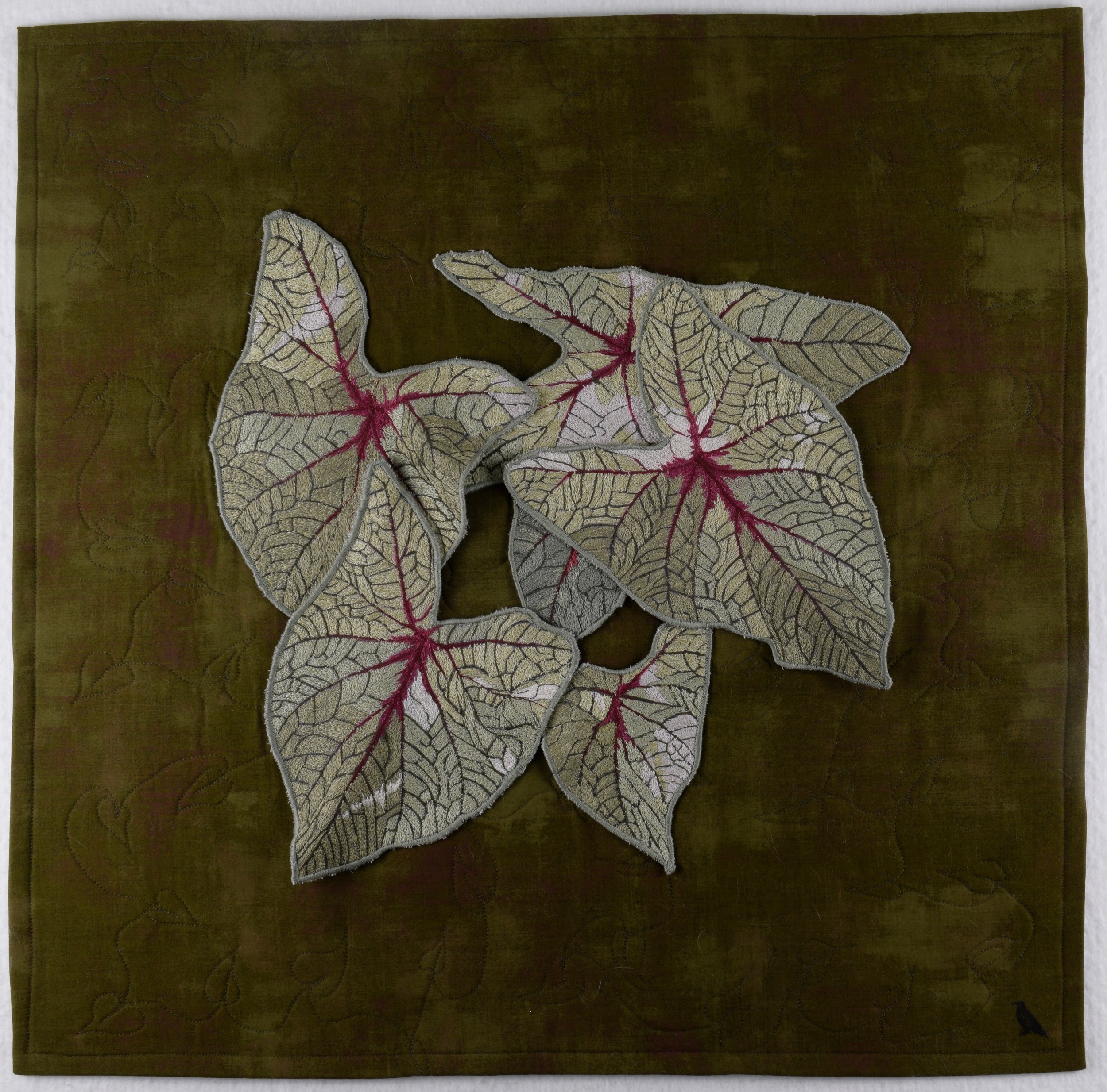 Handmade hanging fiber artwork