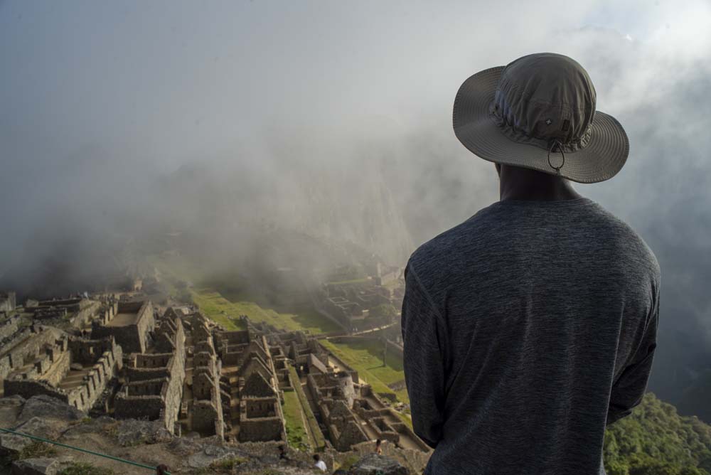 One Student looking out over the moutains in Peru