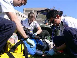 Emergency Medical Responder students in action