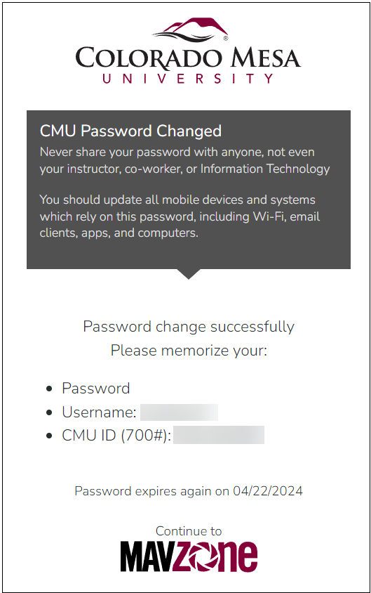 Password Changed