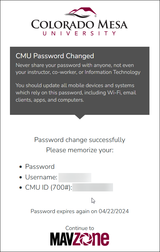 Password Changed