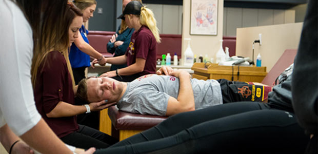 student in athletic training program in Colorado