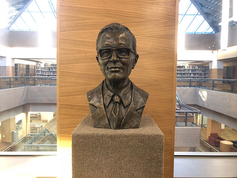 Bust of Dr. Carl R. Wahlberg, Jr. Past President, Mesa College, 2017