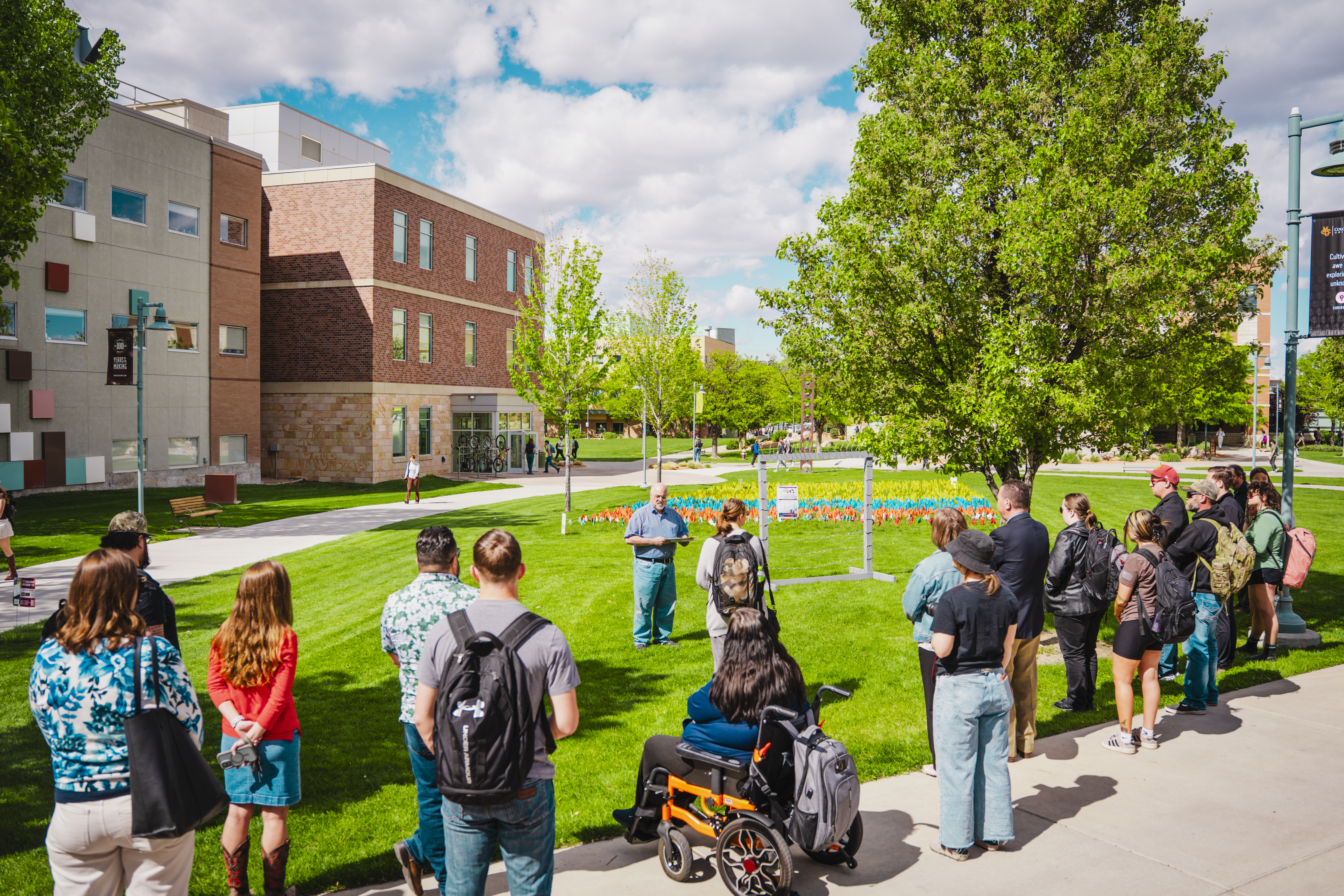 Patarino kicking off the series at the Field of Flags