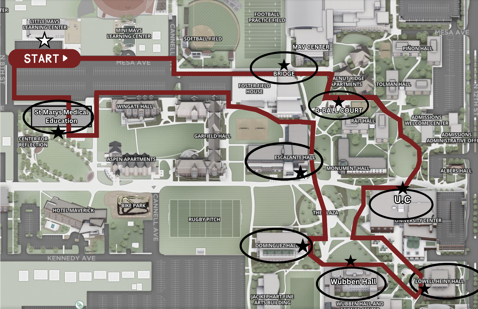 Little Adventures Trick or Treat Walk Location Map