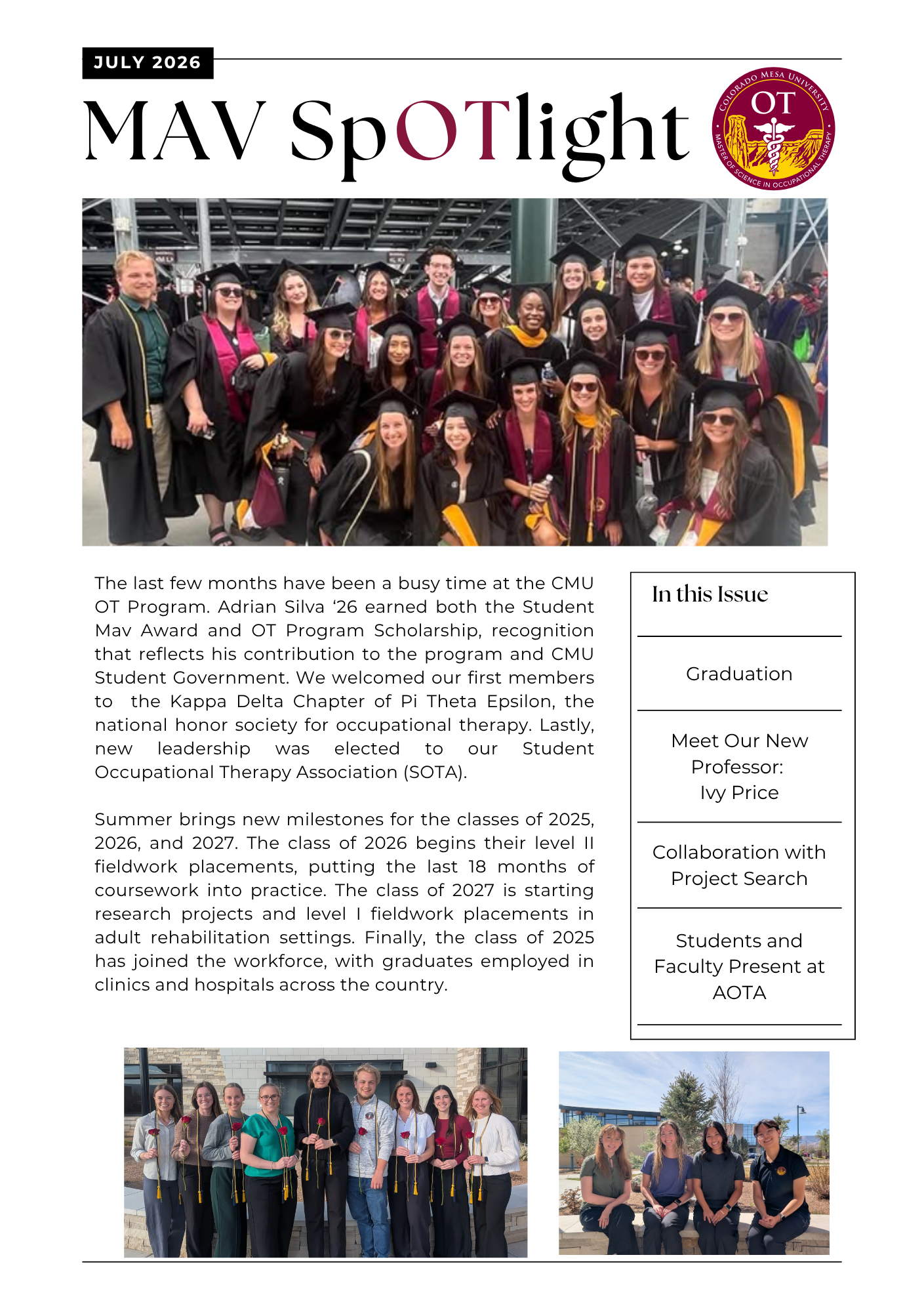 Mav Spotlight Newsletter July 2026, Page 1
