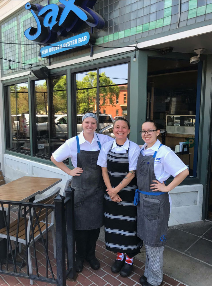 Kacey and her team at Jax Fish House in Fort Collins, CO