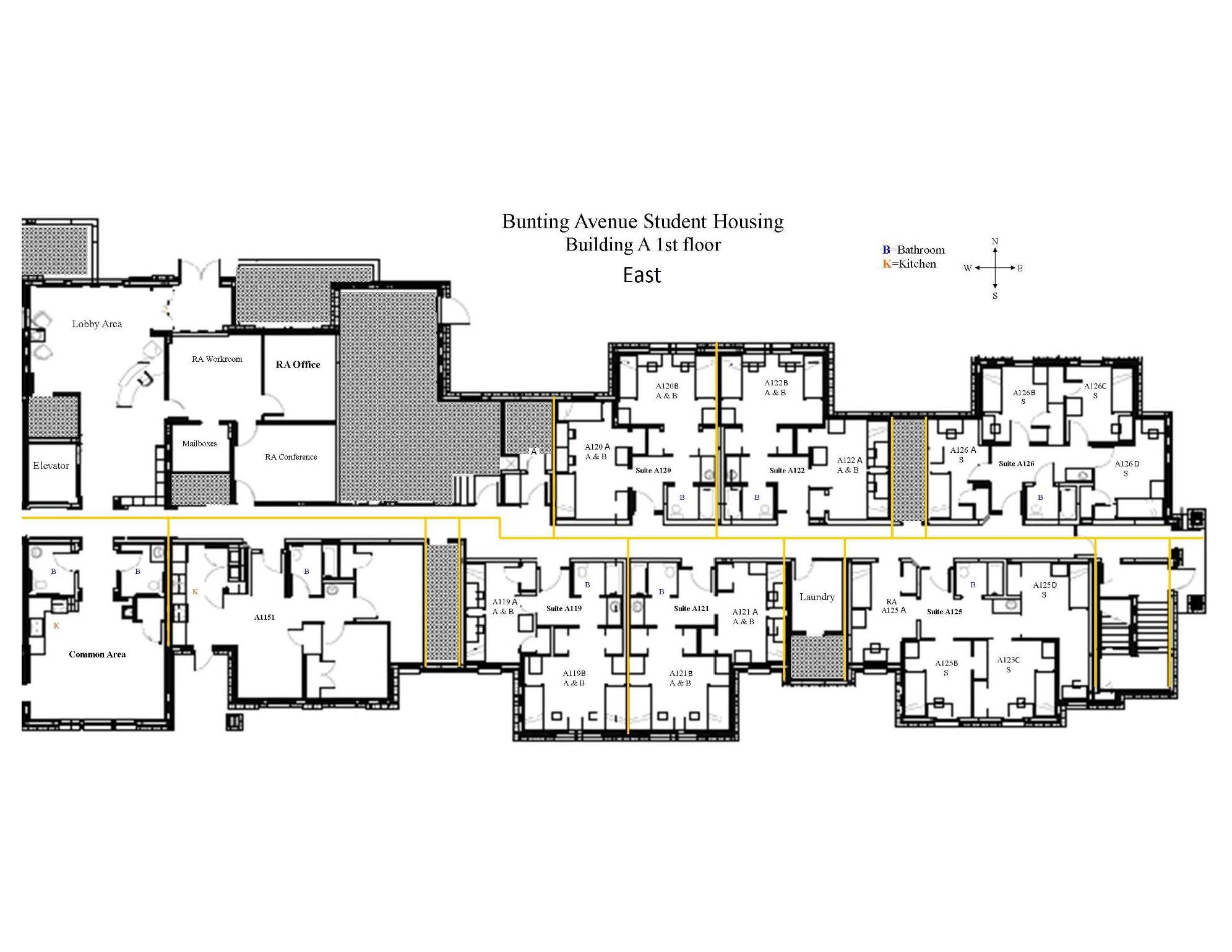 Bunting First Floor East