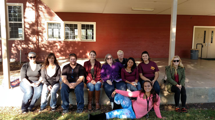 Psychology Club does autumn clean-up. 