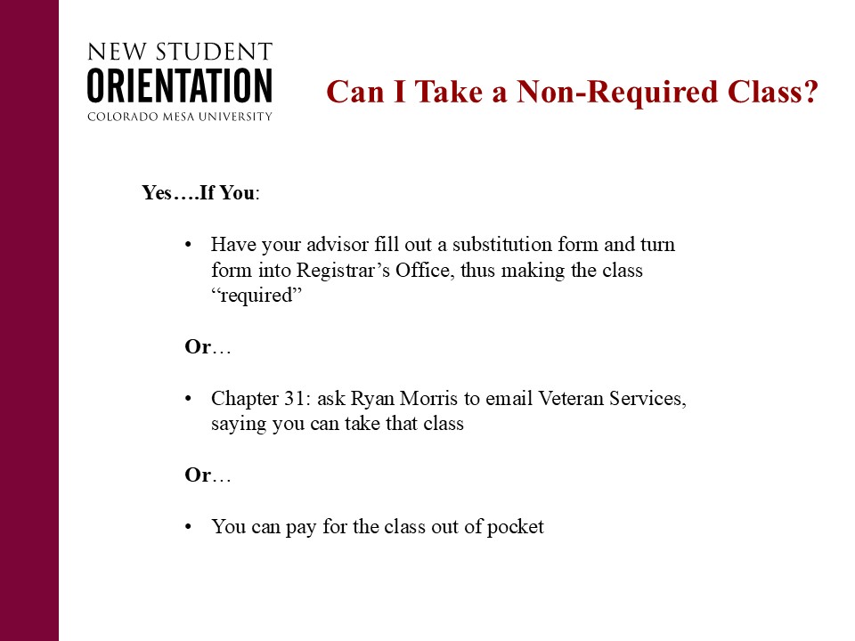 Non-Required Classes